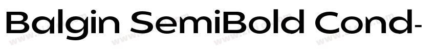Balgin SemiBold Cond字体转换 Balgin SemiBold Cond字体转换